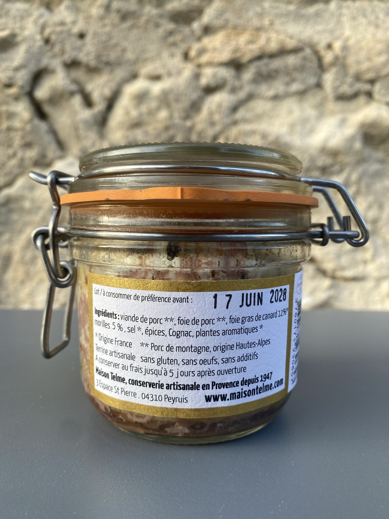 Terrine aux morilles et foie gras - Maison Telme 200g – Image 2