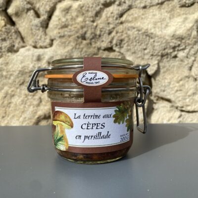Terrine aux cèpes en persillade